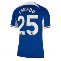 Camiseta Chelsea Moises Caicedo #25 Primera Equipación Replica 2023-24 mangas cortas